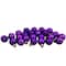 24ct. 1&#x22; Purple 2-Finish Glass Ball Ornaments